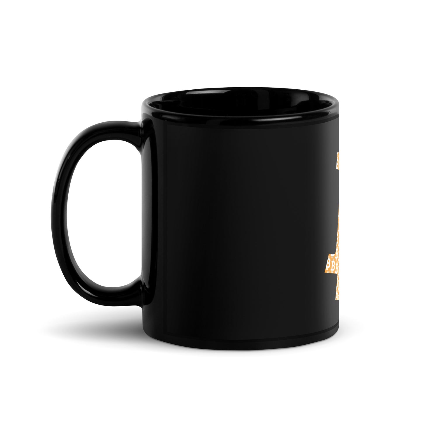 Bitcoin BTC pattern logo mug