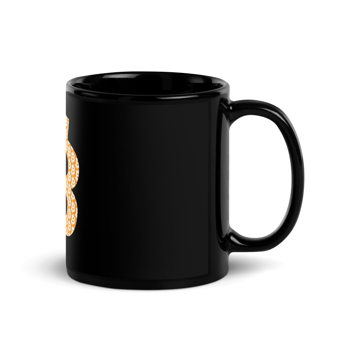 Bitcoin BTC pattern logo mug