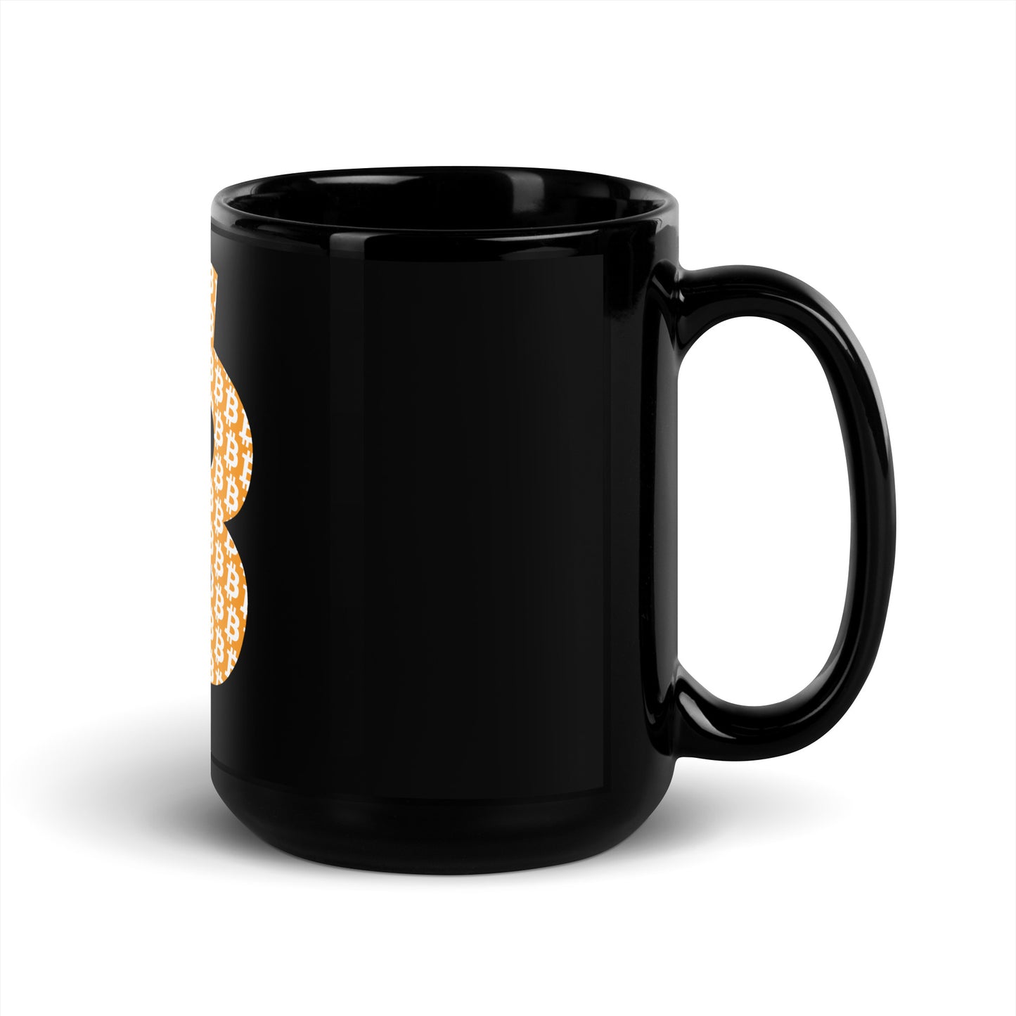 Bitcoin BTC pattern logo mug