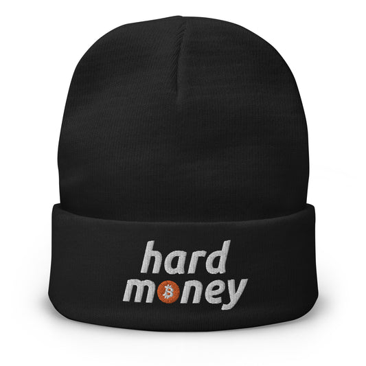 Hard Money BTC Bitcoin Embroidered Beanie