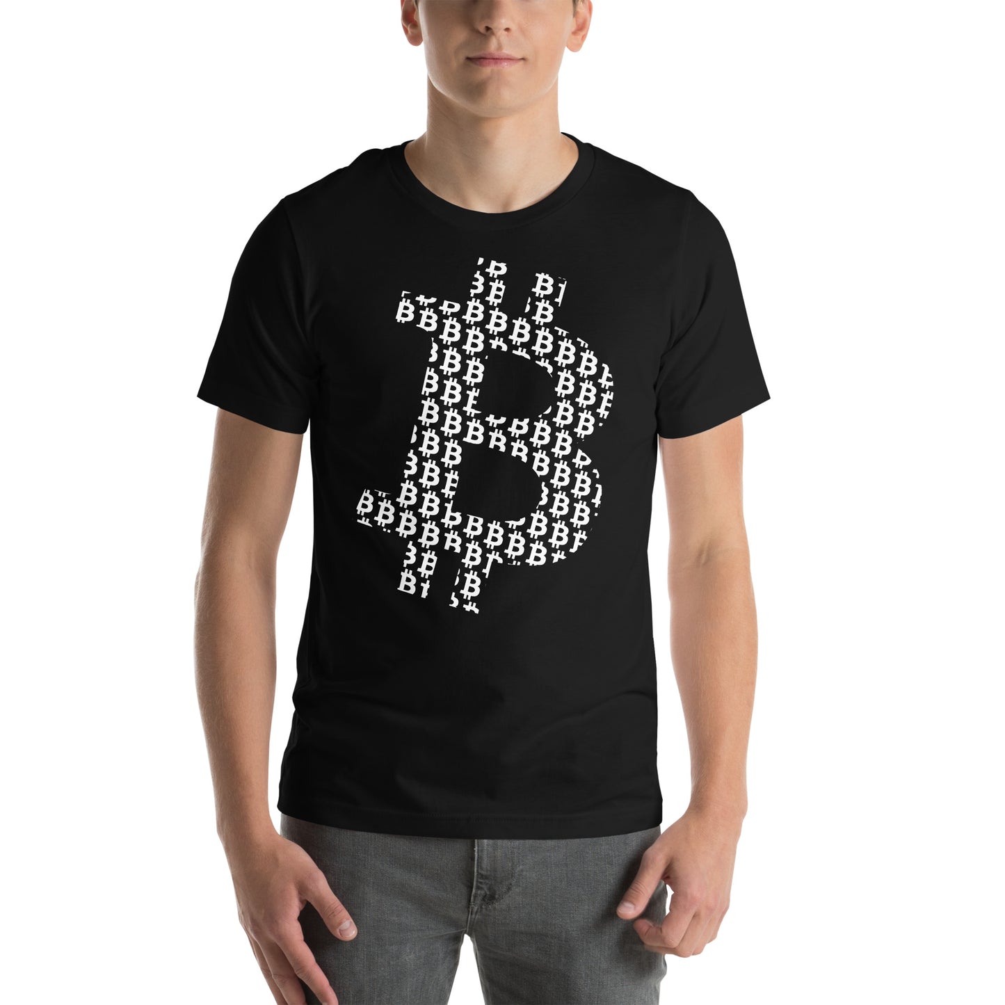 Bitcoin BTC Pattern Logo - White