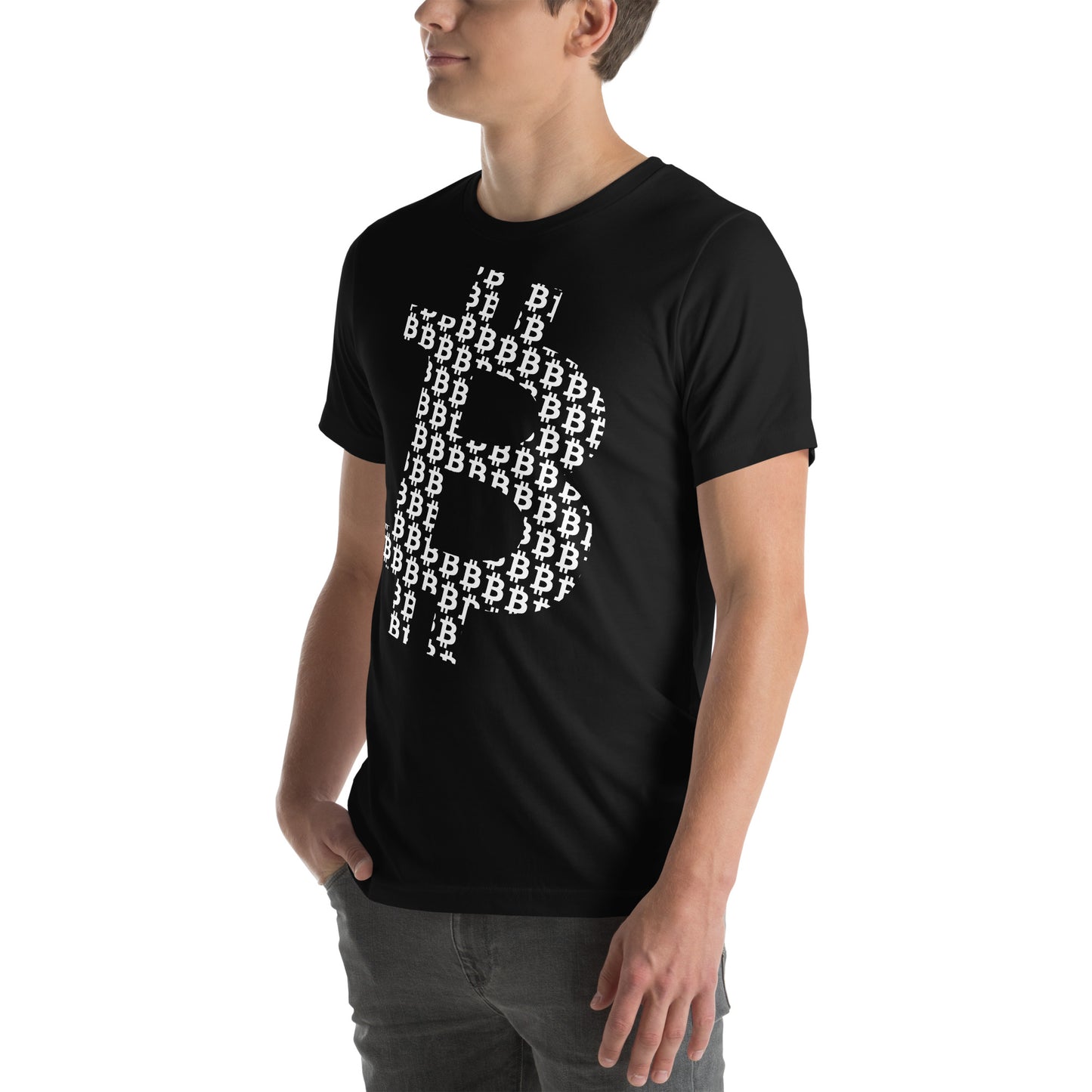 Bitcoin BTC Pattern Logo - White